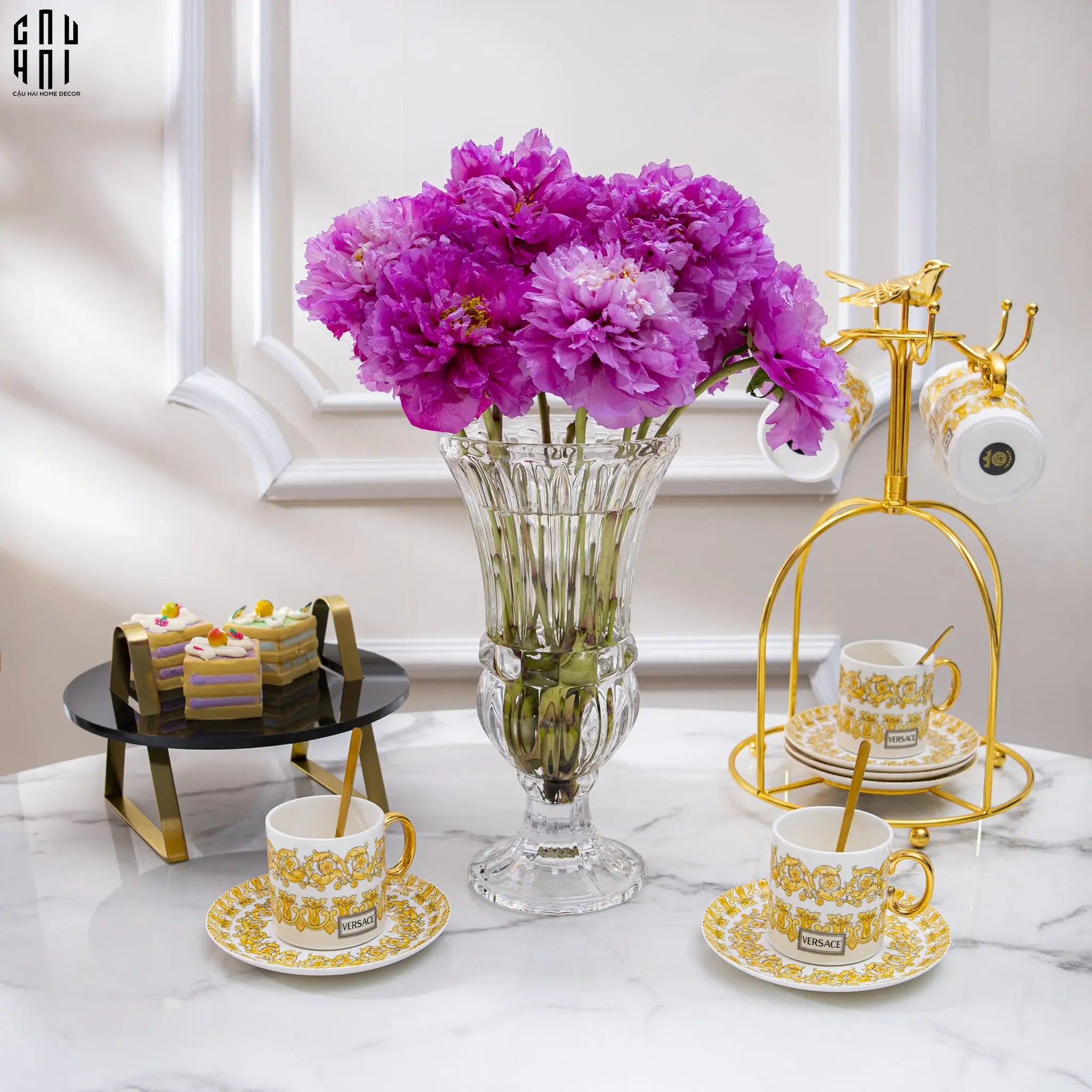 GIÁ TREO TÁCH GOLDEN BIRD - GOLDEN BIRD COFFEE CUP STAND-CẬU HAI HOME DECOR