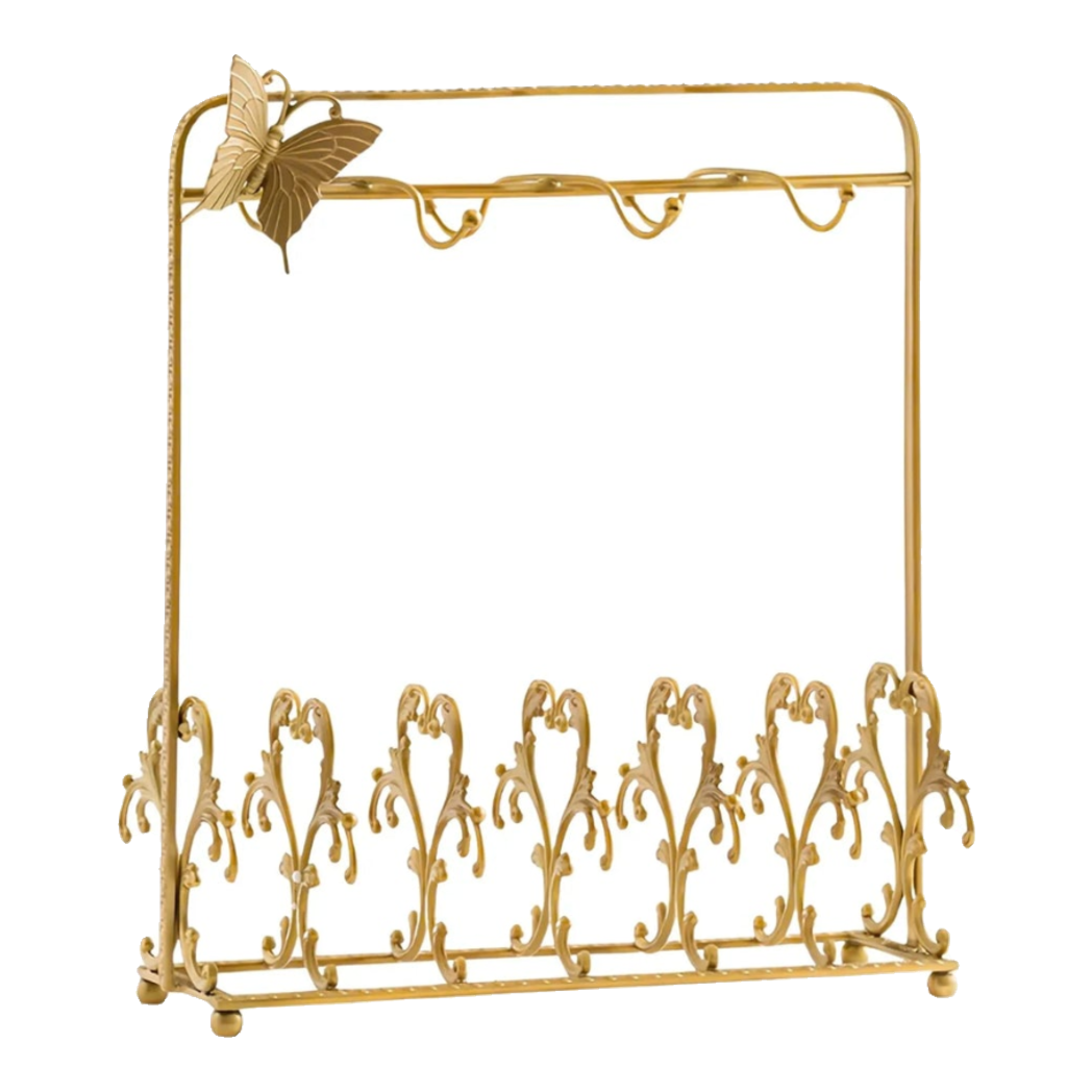 Maison Couture - Giá Treo Tách Trà Bằng Đồng Présentoir de Tasses  Papillon en Laiton Doré 31x35