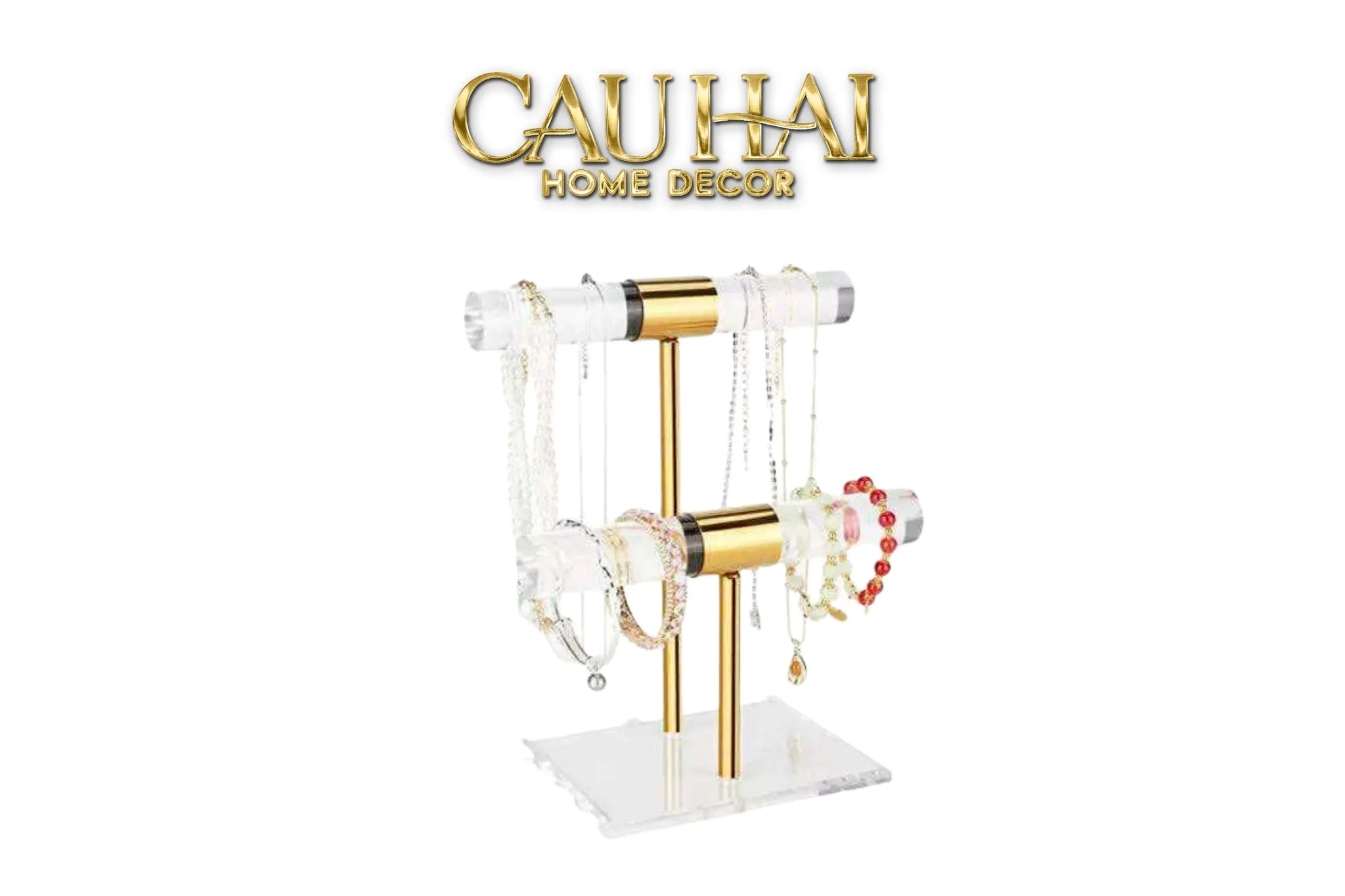 Giá Treo Túi Chữ T Stainless Steel & Acrylic-CẬU HAI HOME DECOR