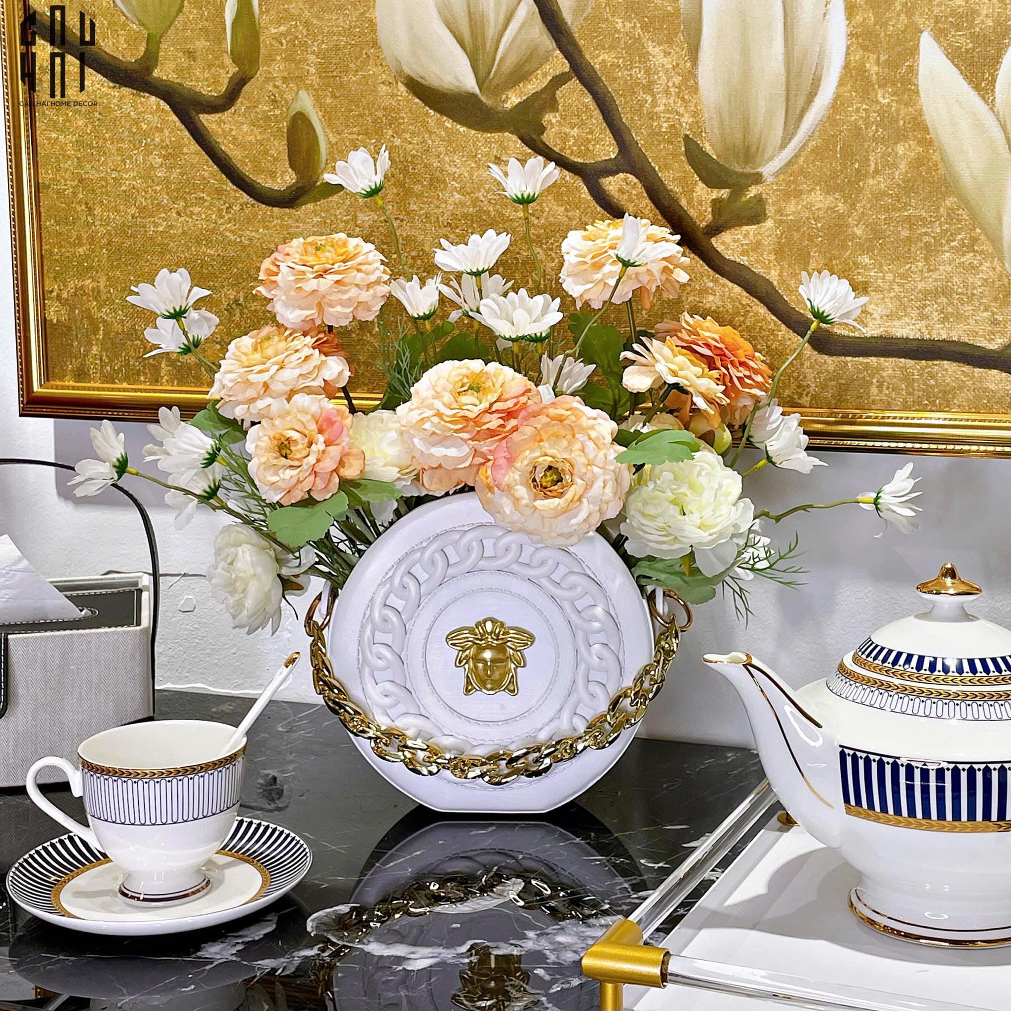 GIỎ CẮM HOA COMPOSITE VS SS25-CẬU HAI HOME DECOR