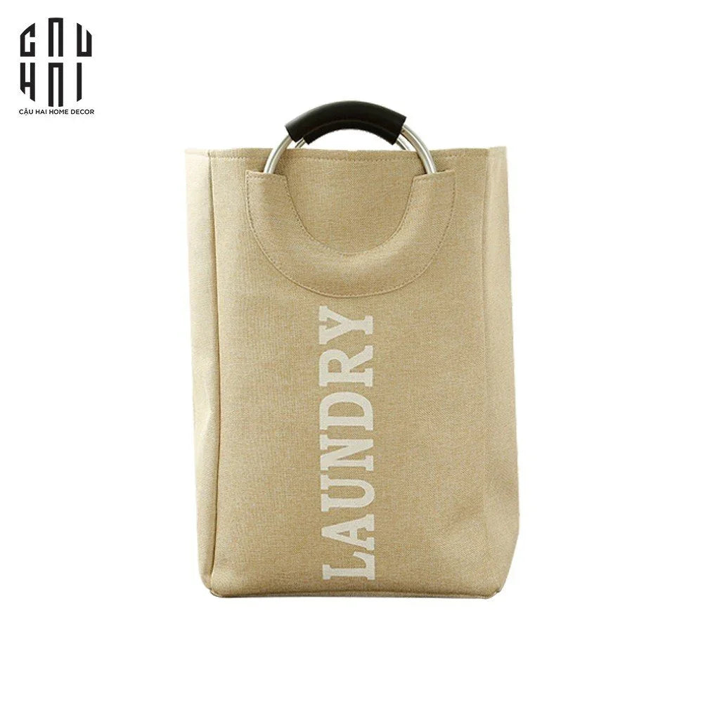 GIỎ ĐỰNG ĐỒ LAUNDRY BEIGE-CẬU HAI HOME DECOR
