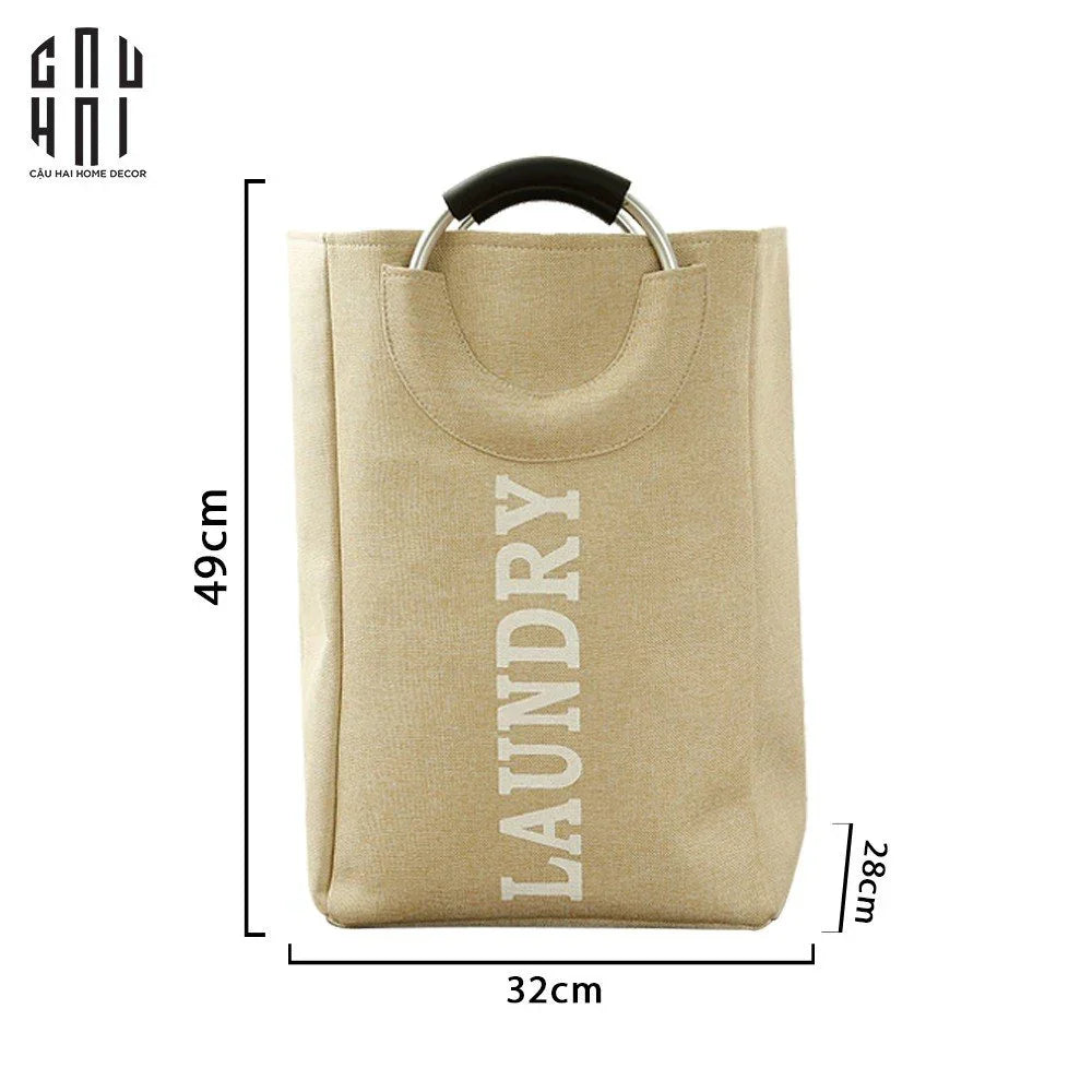 GIỎ ĐỰNG ĐỒ LAUNDRY BEIGE-CẬU HAI HOME DECOR