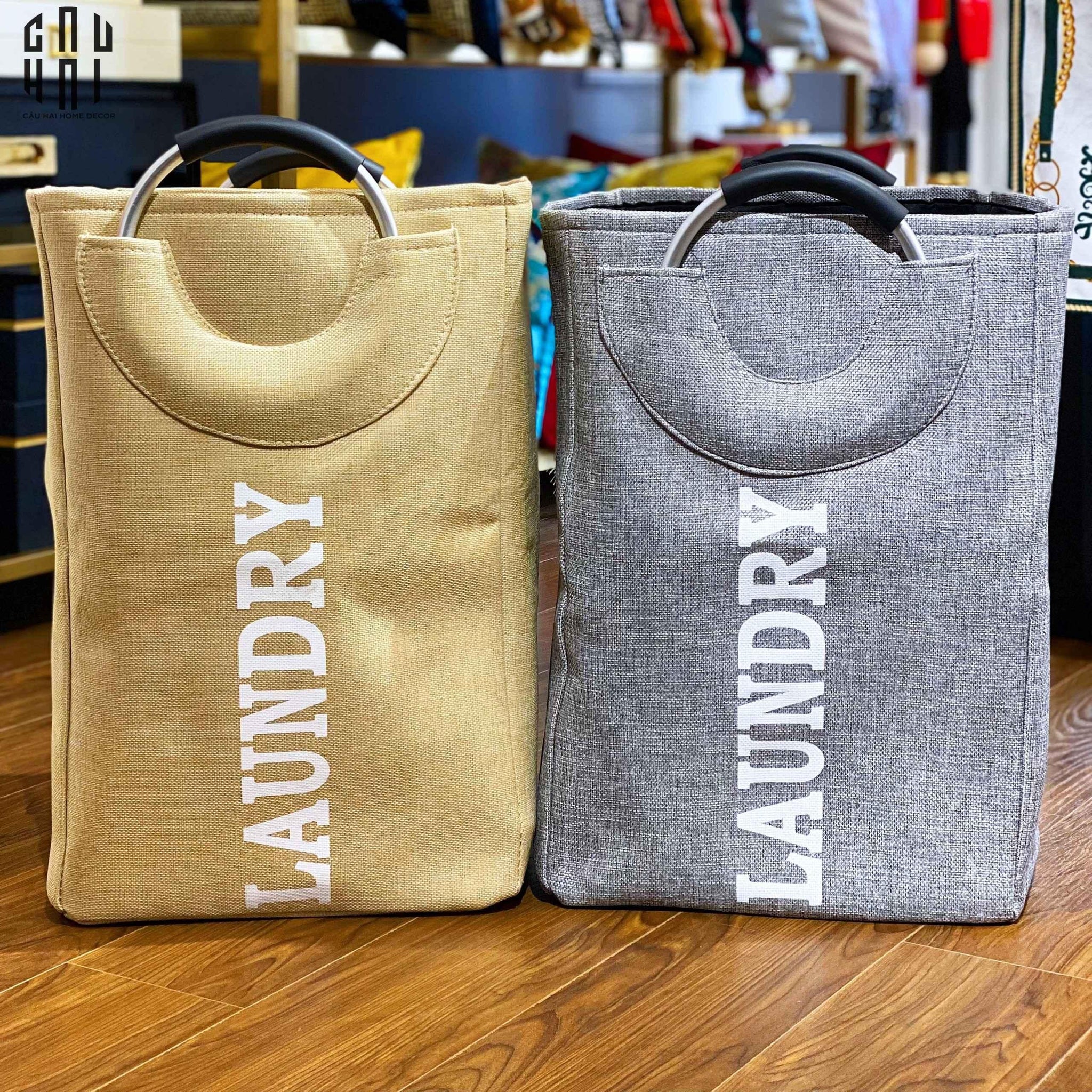 GIỎ ĐỰNG ĐỒ LAUNDRY BEIGE-CẬU HAI HOME DECOR