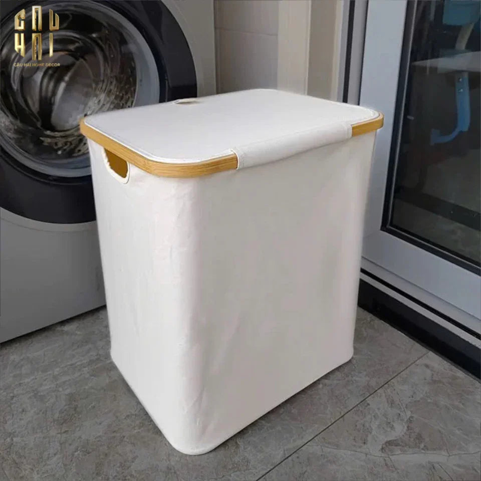 GIỎ ĐỰNG ĐỒ LAUNDRY CANVAS 150L - BLANC-CẬU HAI HOME DECOR