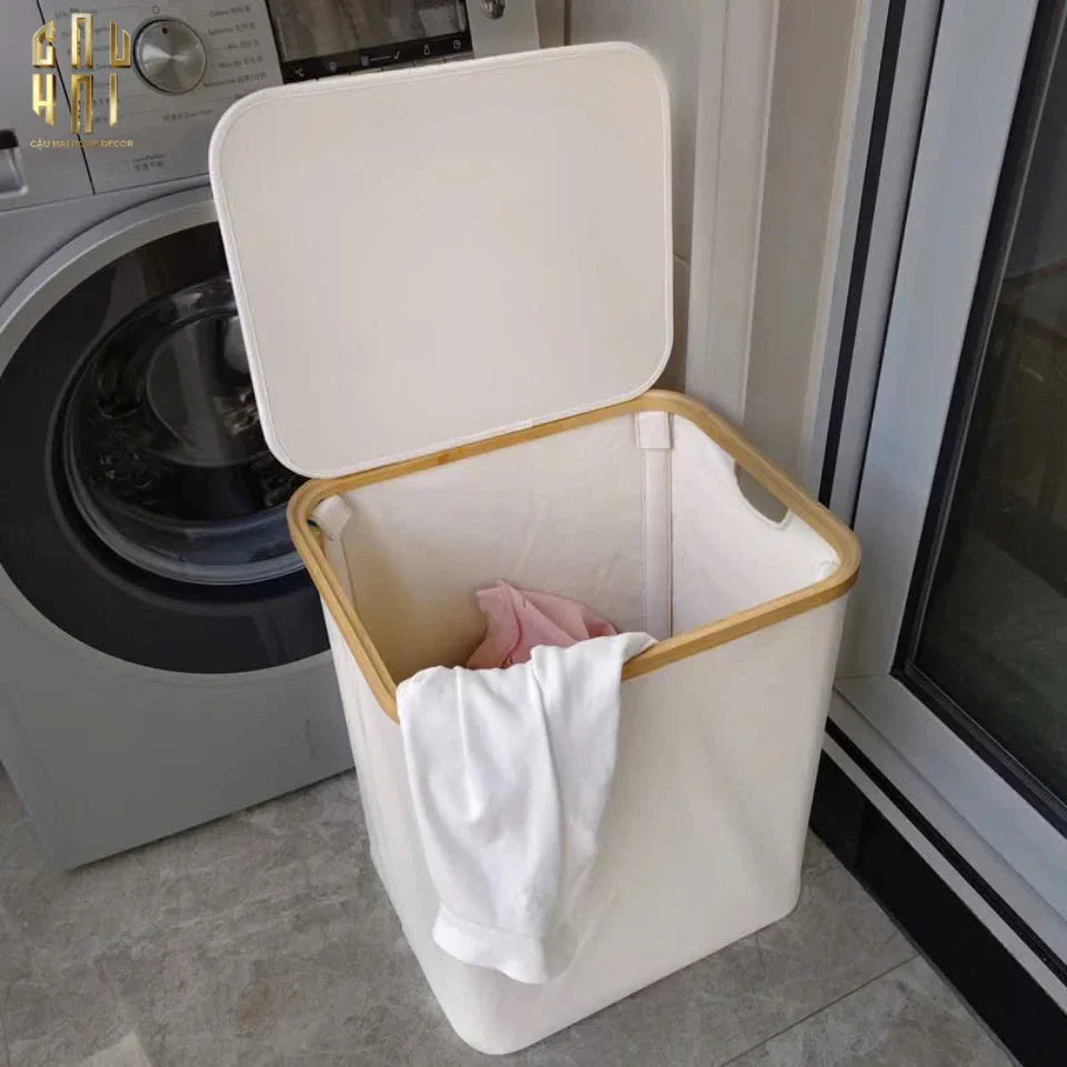 Giỏ Đựng Đồ Laundry Canvas 150L - Blanc-CẬU HAI HOME DECOR