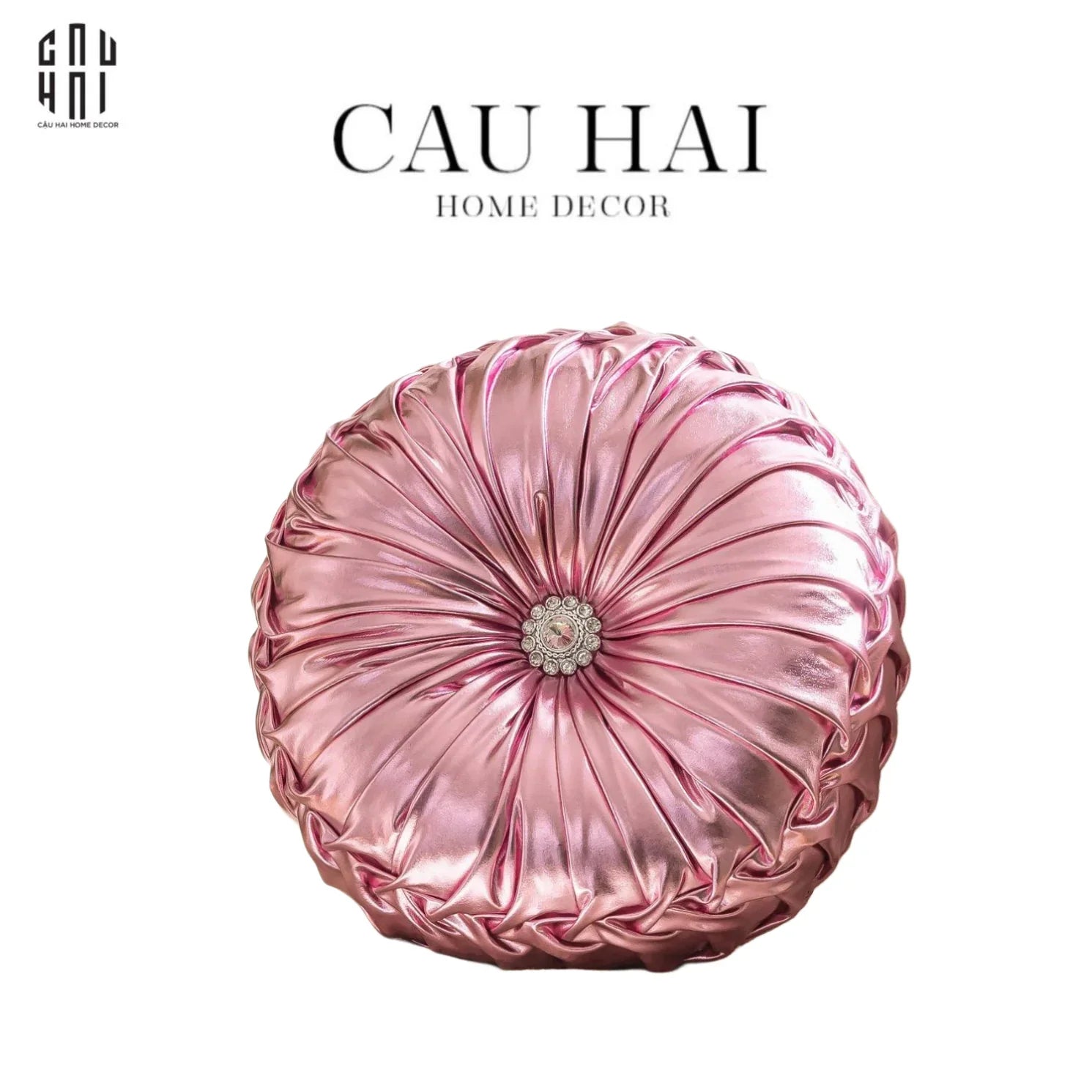 Gối Da Bóng Stunning Kelly - Rose 45-CẬU HAI HOME DECOR