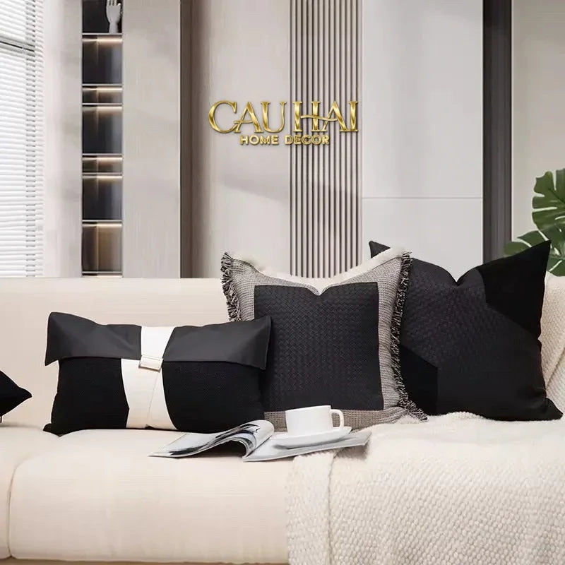 Gối Da Tweed Lux Leather Savoir Ensemble 30X50-CẬU HAI HOME DECOR