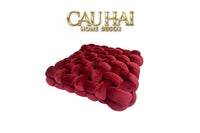 Gối Đan Sweet Burgundy Biscuits-CẬU HAI HOME DECOR