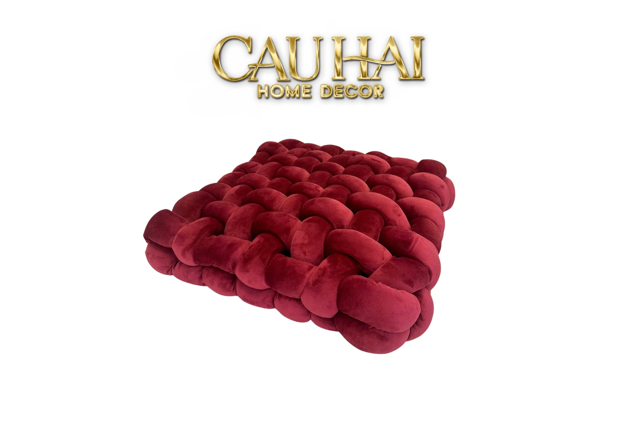 Gối Đan Sweet Burgundy Biscuits-CẬU HAI HOME DECOR