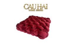 Gối Đan Sweet Burgundy Biscuits-CẬU HAI HOME DECOR