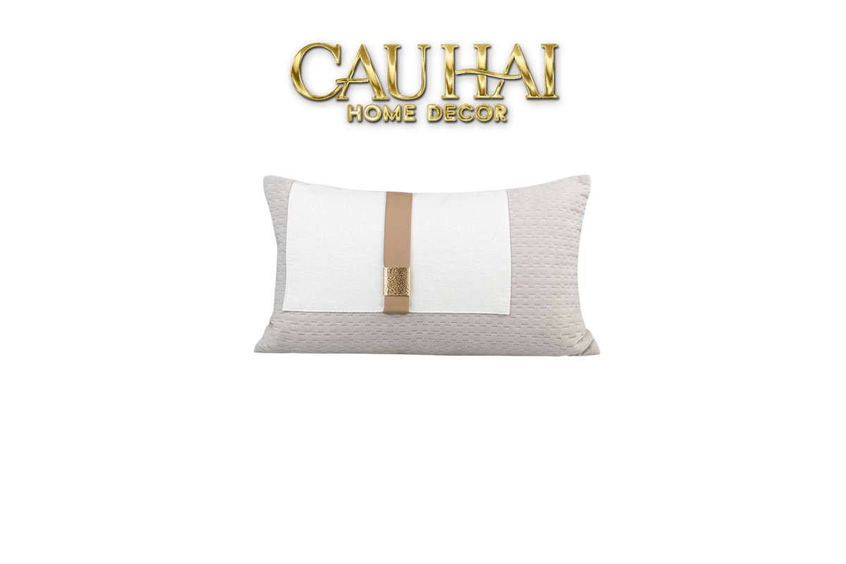 Gối Dệt Vân Équestre Boucle D’Or Greige 30*50-VỎ GỐI SOFA-CẬU HAI HOME DECOR