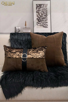 Gối Jacquard Galliano D’Or Bronze Leather 30X50-CẬU HAI HOME DECOR
