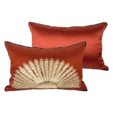 Gối Jacquard Rouge Oriental Éventail Lunaire d’Or 35x50-VỎ GỐI-Đối tác tại Trung Quốc theo từng đơn đặt hàng-CẬU HAI HOME DECOR