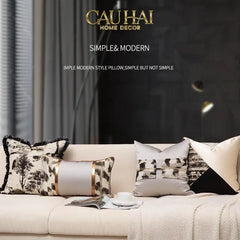 Gối Lụa Jacquard Ophelia Ceinture Métallique 30X50-CẬU HAI HOME DECOR
