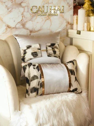 Gối Lụa Jacquard Ophelia Ceinture Métallique 30X50-CẬU HAI HOME DECOR