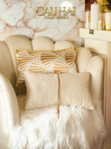 Gối Lụa Satin Glace Cracked Pearl 30X50-CẬU HAI HOME DECOR