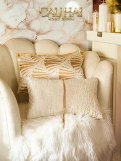 Gối Lụa Satin Glace Cracked Pearl 30X50-CẬU HAI HOME DECOR