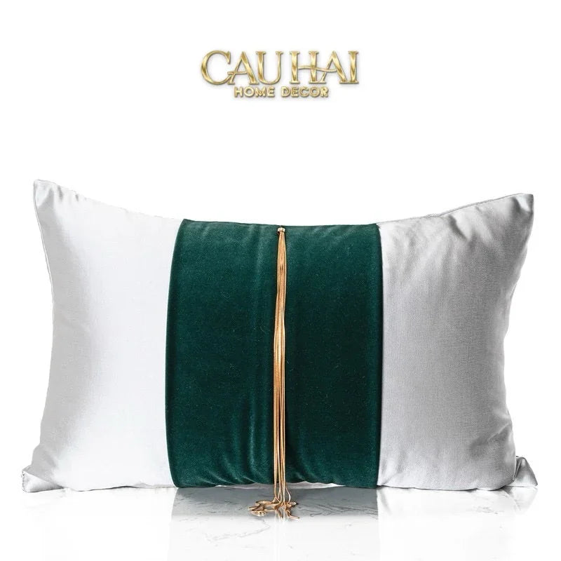 Gối Lụa Satin Vert Grace Jewel 30X50-CẬU HAI HOME DECOR