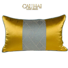 Gối Lụa Thêu Solar Weave 30X50-CẬU HAI HOME DECOR