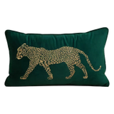 Gối Nhung Leopard Stride Emerald 30x50-Gối Trang Trí-Cậu Hai Home Decor-CẬU HAI HOME DECOR