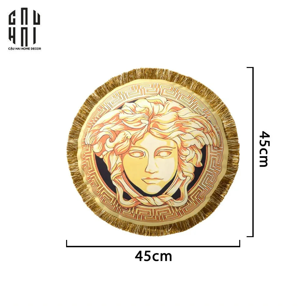 GỐI NHUNG TRÒN CAO CẤP GRANDE MEDUSA AMPLIFIED 45.-CẬU HAI HOME DECOR