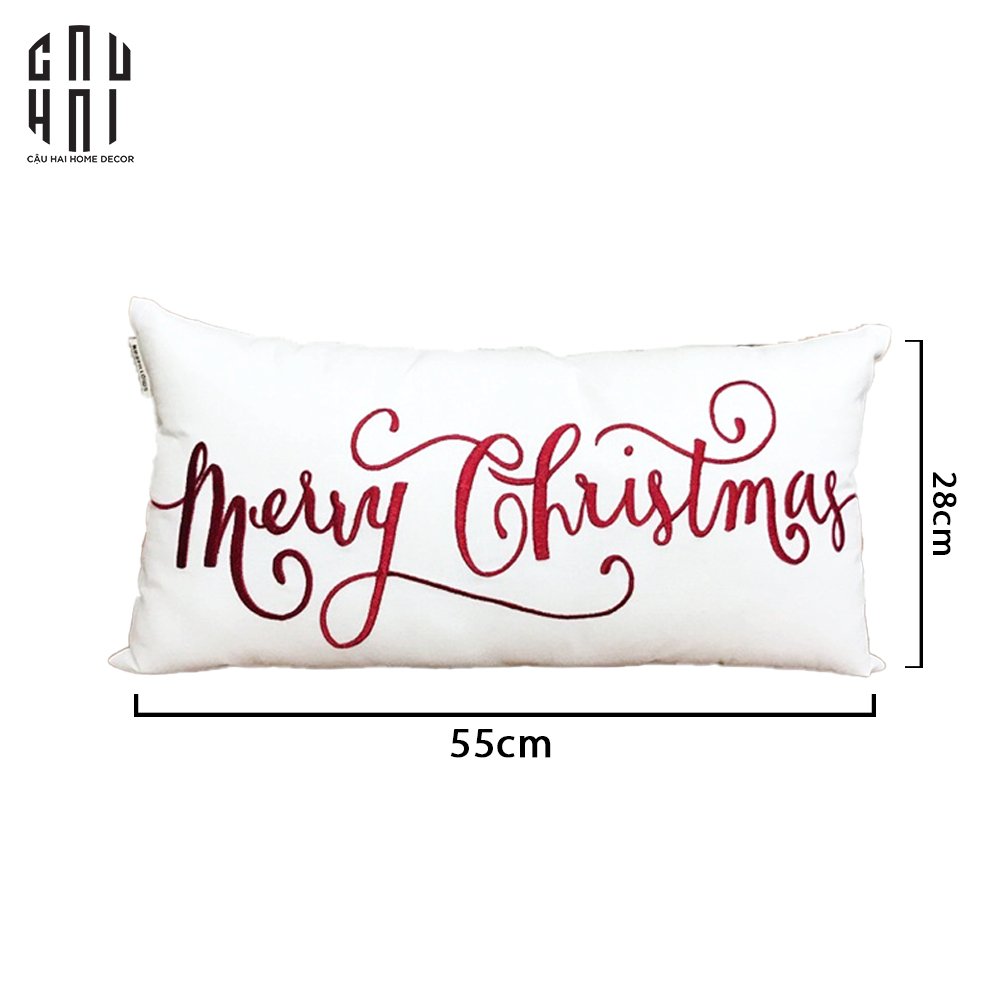 GỐI RECTANGLE CHRISTMAS 28X55 CM-CẬU HAI HOME DECOR