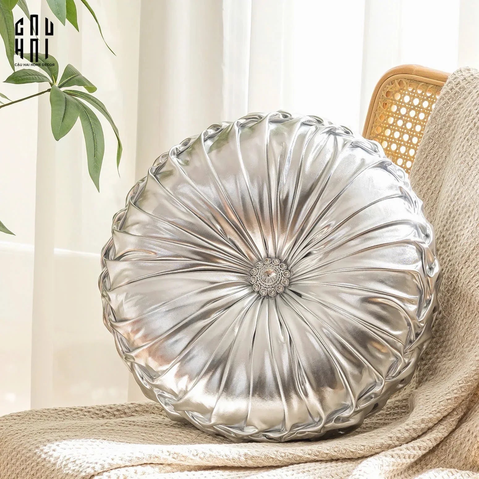 Gối Stunning Kelly - Silver-CẬU HAI HOME DECOR