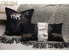 Gối Tweed Lux Fur Jarguar Savoir Leopard 30X60-CẬU HAI HOME DECOR