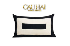 Gối Tweed Lux Leather Minus Arch 30X50-CẬU HAI HOME DECOR