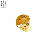 GOLDEN FEATHER NAPKIN RING-CẬU HAI HOME DECOR