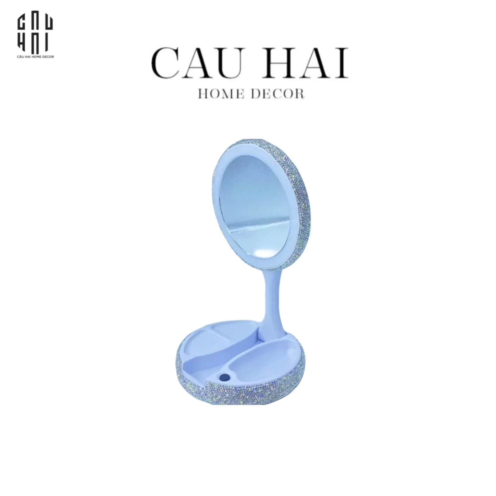 GƯƠNG BỎ TÚI LED DIAMOND BLING BLING-CẬU HAI HOME DECOR