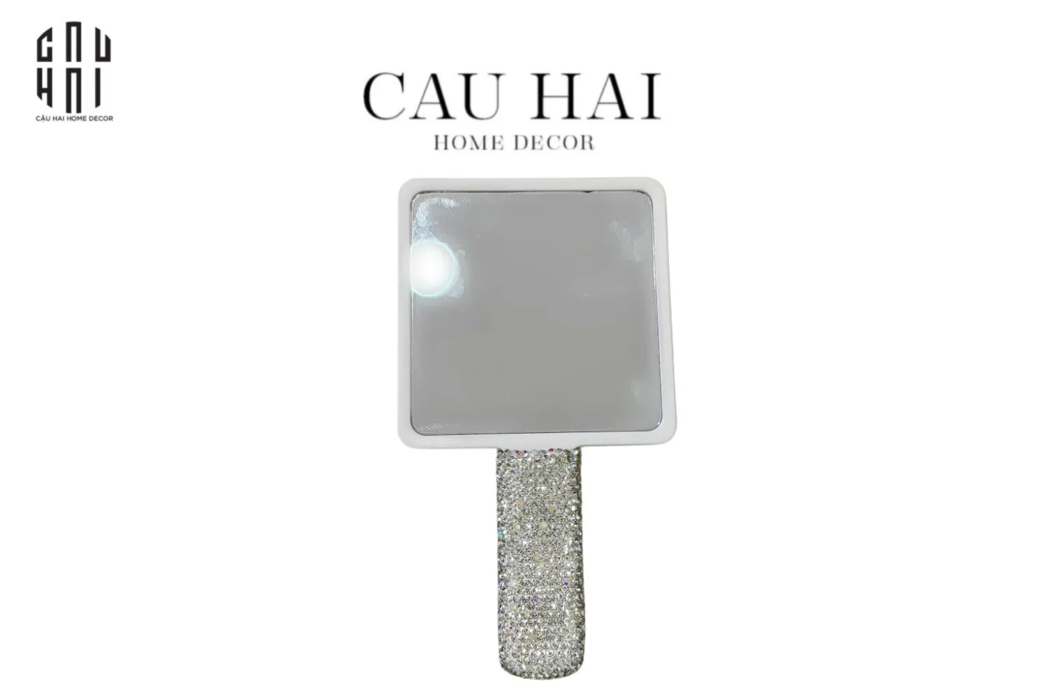GƯƠNG CẦM TAY DIAMOND BLING BLING-CẬU HAI HOME DECOR
