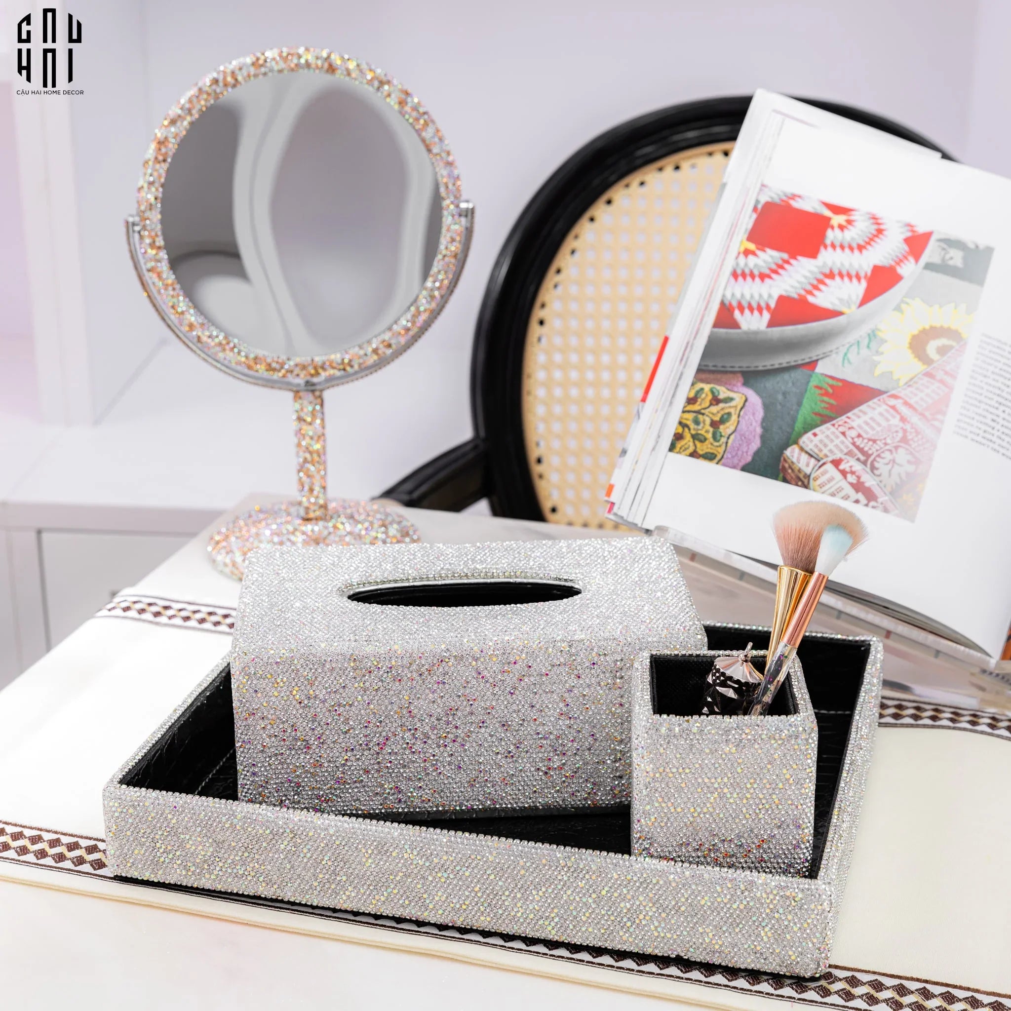 GƯƠNG TRANG ĐIỂM BLING BLING - TOPAZ-CẬU HAI HOME DECOR