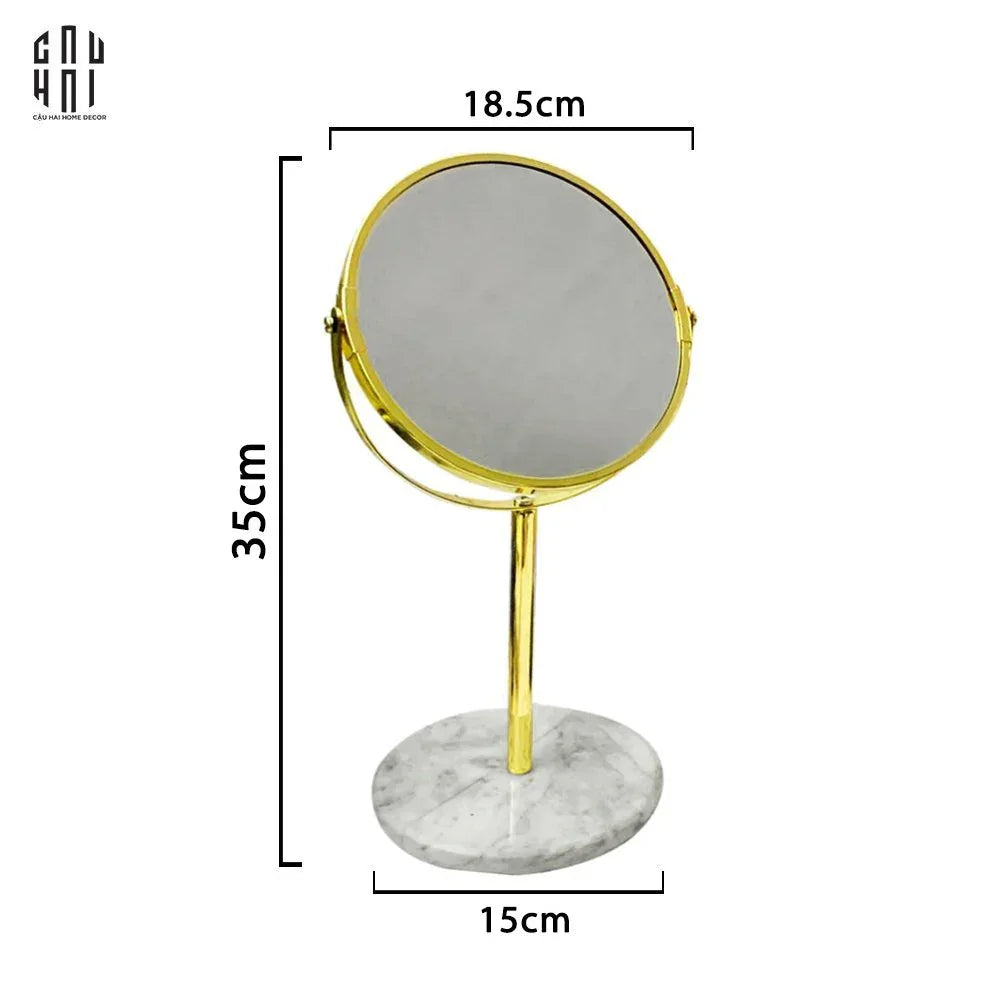 GƯƠNG TRANG ĐIỂM GOLDEN MARBLE-CẬU HAI HOME DECOR