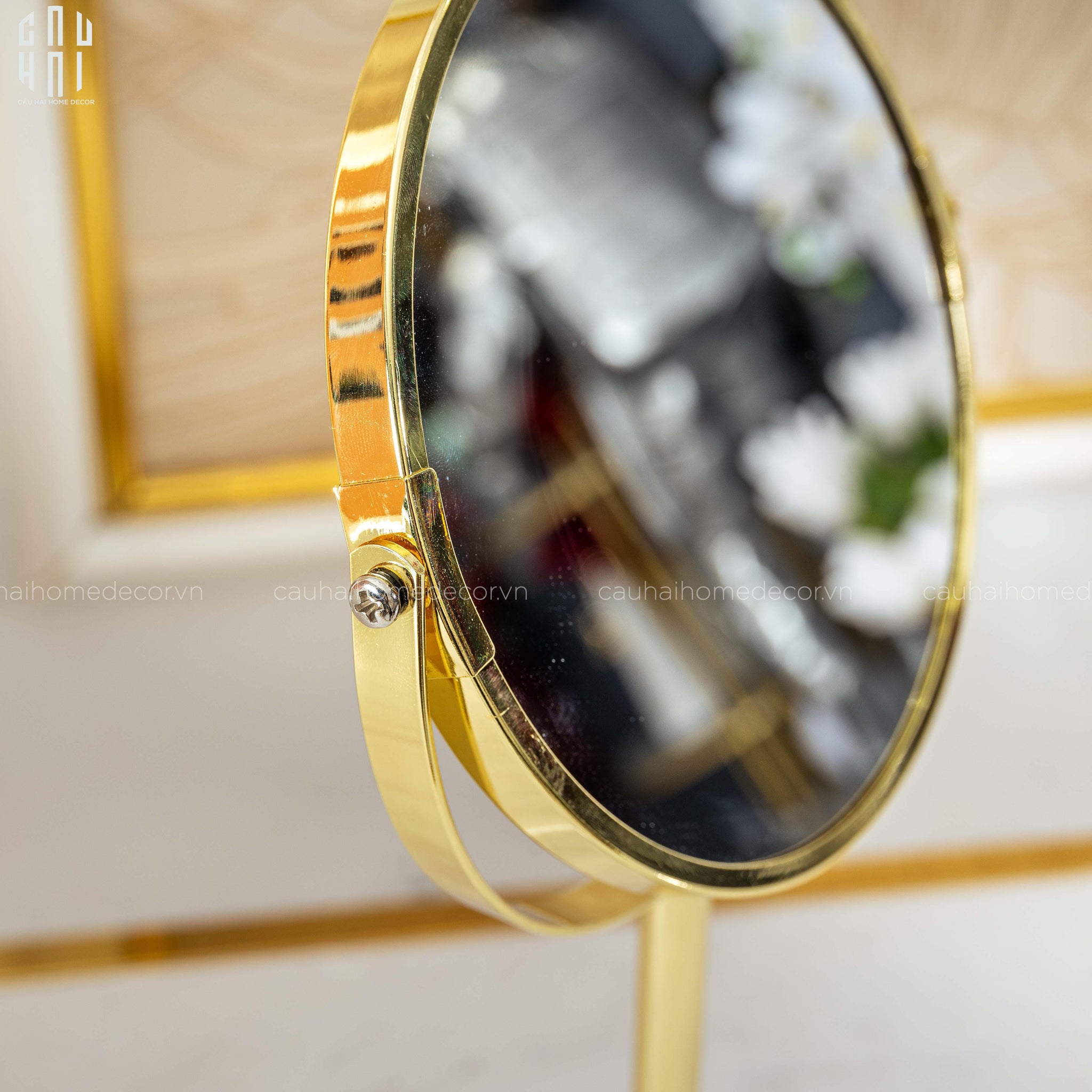 GƯƠNG TRANG ĐIỂM GOLDEN MARBLE-CẬU HAI HOME DECOR