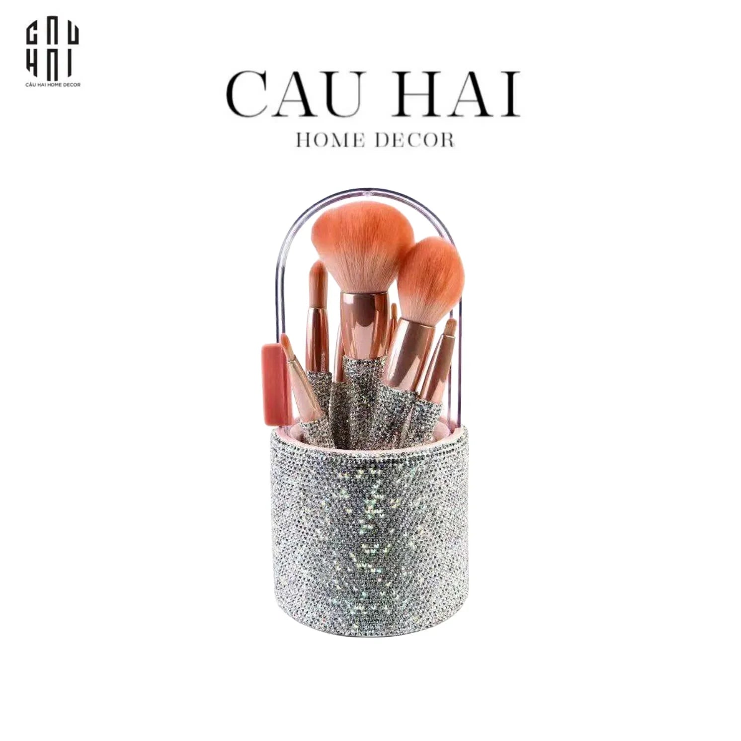 Haute Folie - Beauty Box Set 8 Cọ & Brush Box Makeup Diamond Bling Bling - CẬU HAI HOME DECOR