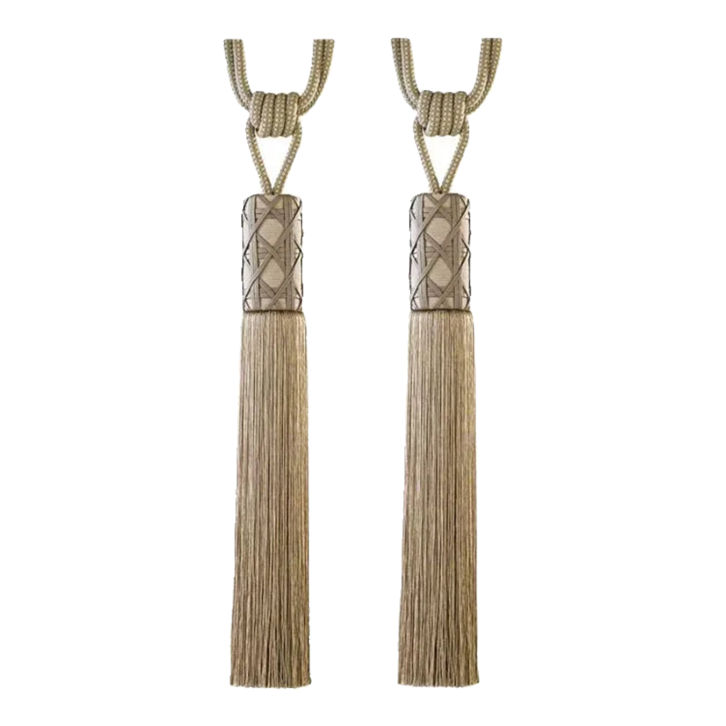 Haute Folie - Cột Màn Đôi Cannage Beige Tassel Curtain Tieback 90Cm