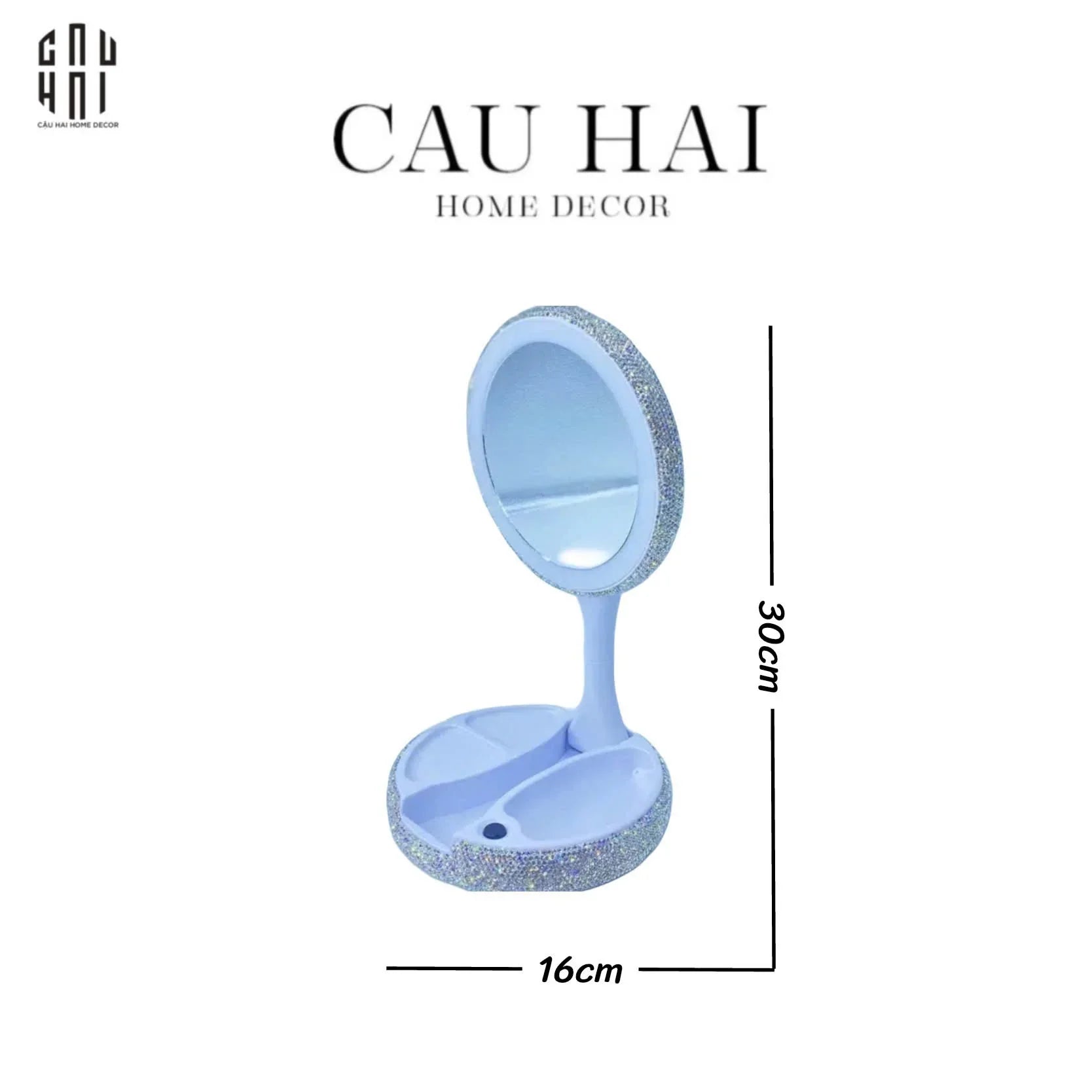 Haute Folie - Gương Bỏ Túi Led Diamond Bling Bling - CẬU HAI HOME DECOR