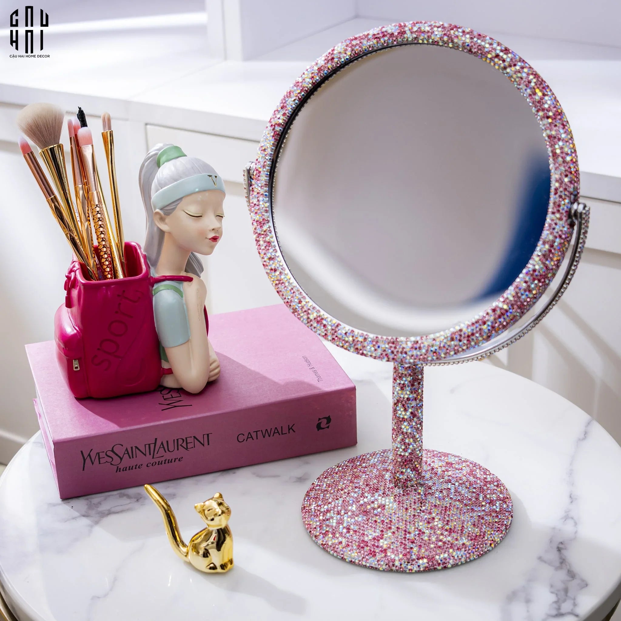 Haute Folie - Gương Trang Điểm Bling Bling - Ruby-CẬU HAI HOME DECOR