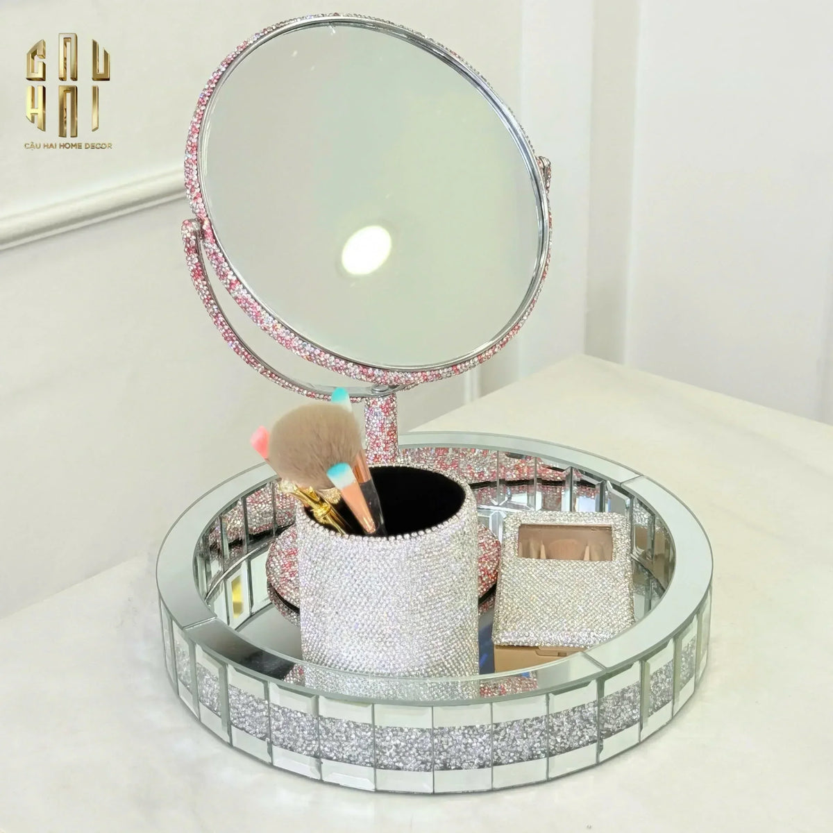 Haute Folie - Hộp Cọ Make Up On The Go Beauty Box Diamond Bling Bling-HỘP TRANG SỨC-CẬU HAI HOME DECOR