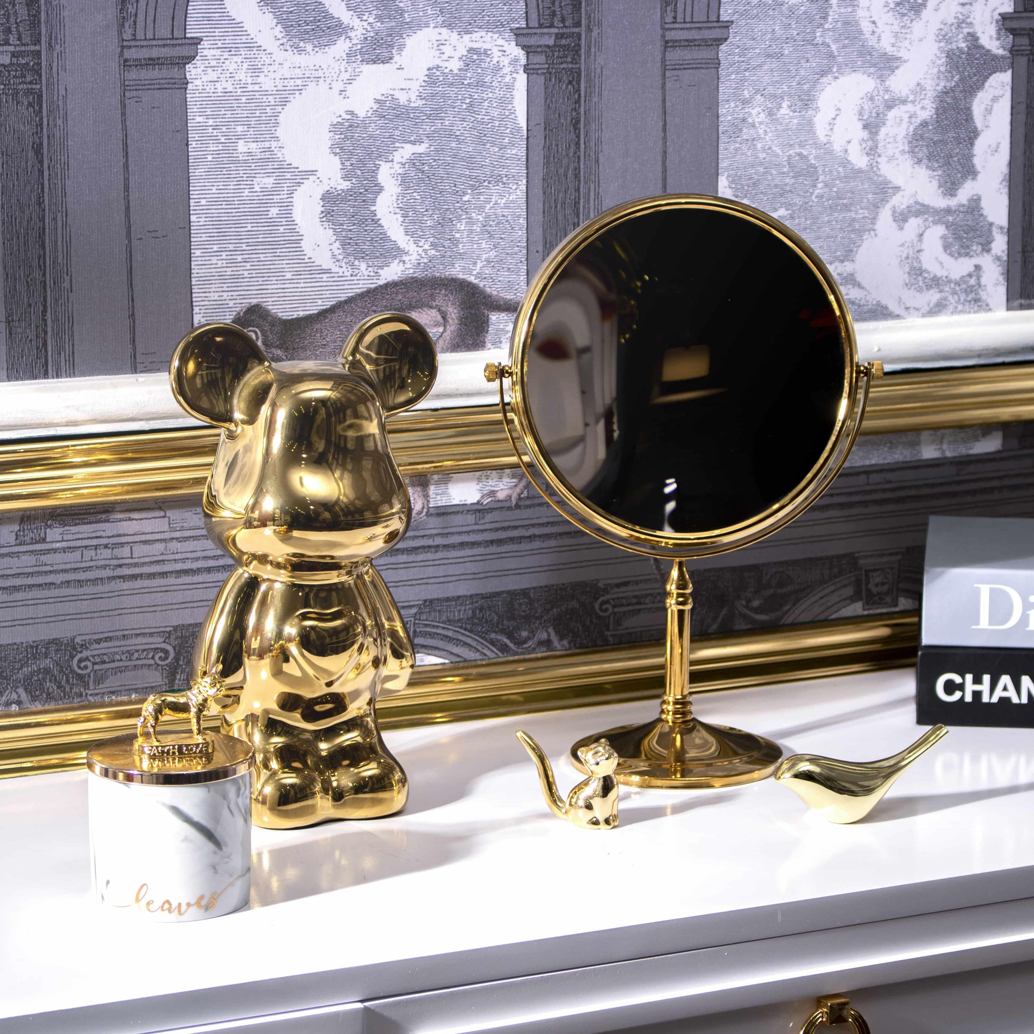 HAUTE FOLIE - GƯƠNG TRANG ĐIỂM GOLDEN ROSÁ FW25-CẬU HAI HOME DECOR