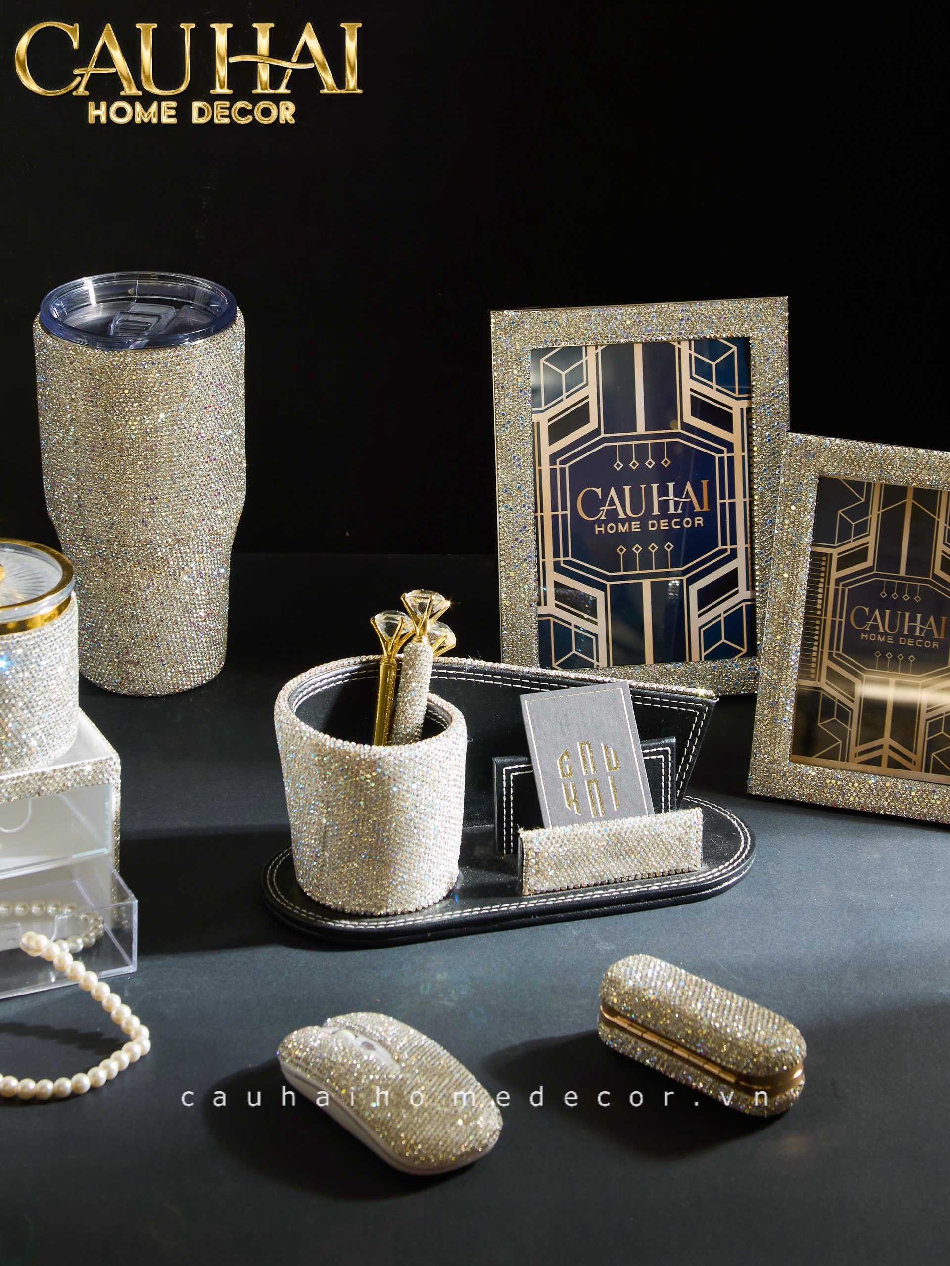 Haute Folie - Hộp Cọ Make Up On The Go Beauty Box Diamond Bling Bling - CẬU HAI HOME DECOR