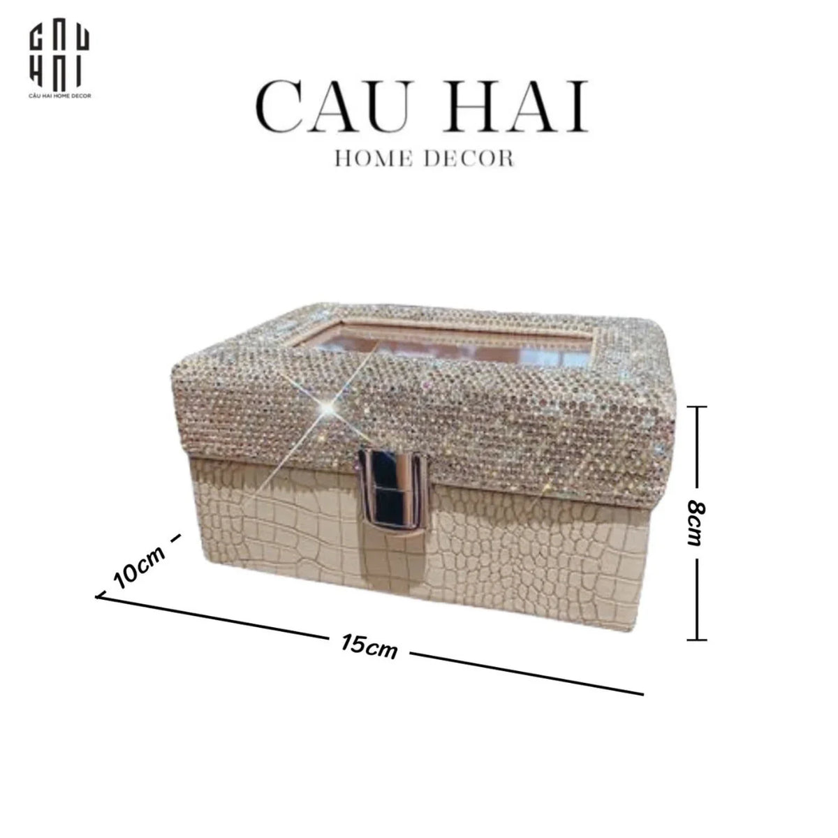Haute Folie - Hộp Đồng Hồ Diamond Bling Bling-ĐỒNG HỒ-Đối tác tại Trung Quốc theo từng đơn đặt hàng-CẬU HAI HOME DECOR