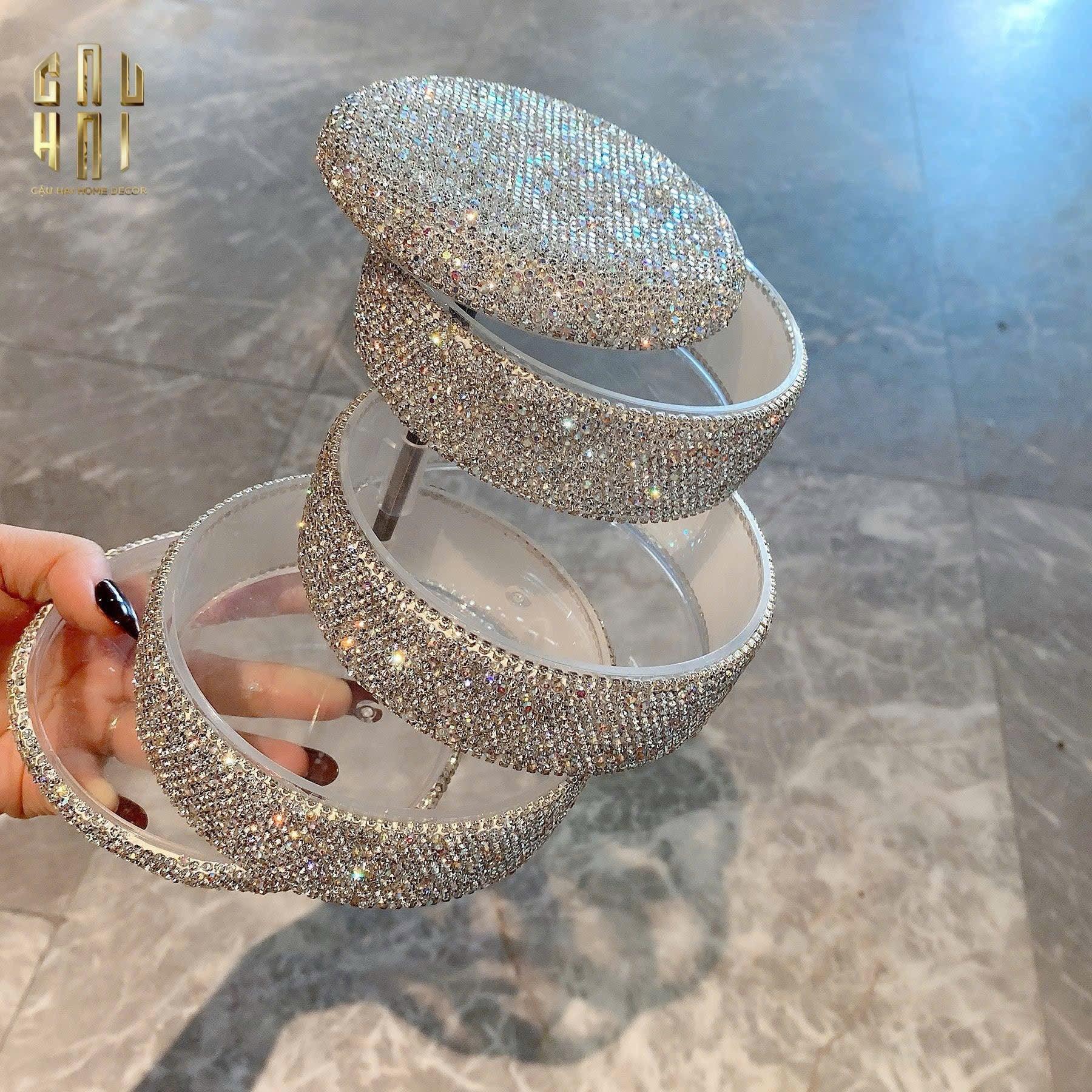 Haute Folie - Hộp Lưu Trữ 4 Tầng Carousel Diamond Bling Bling - CẬU HAI HOME DECOR