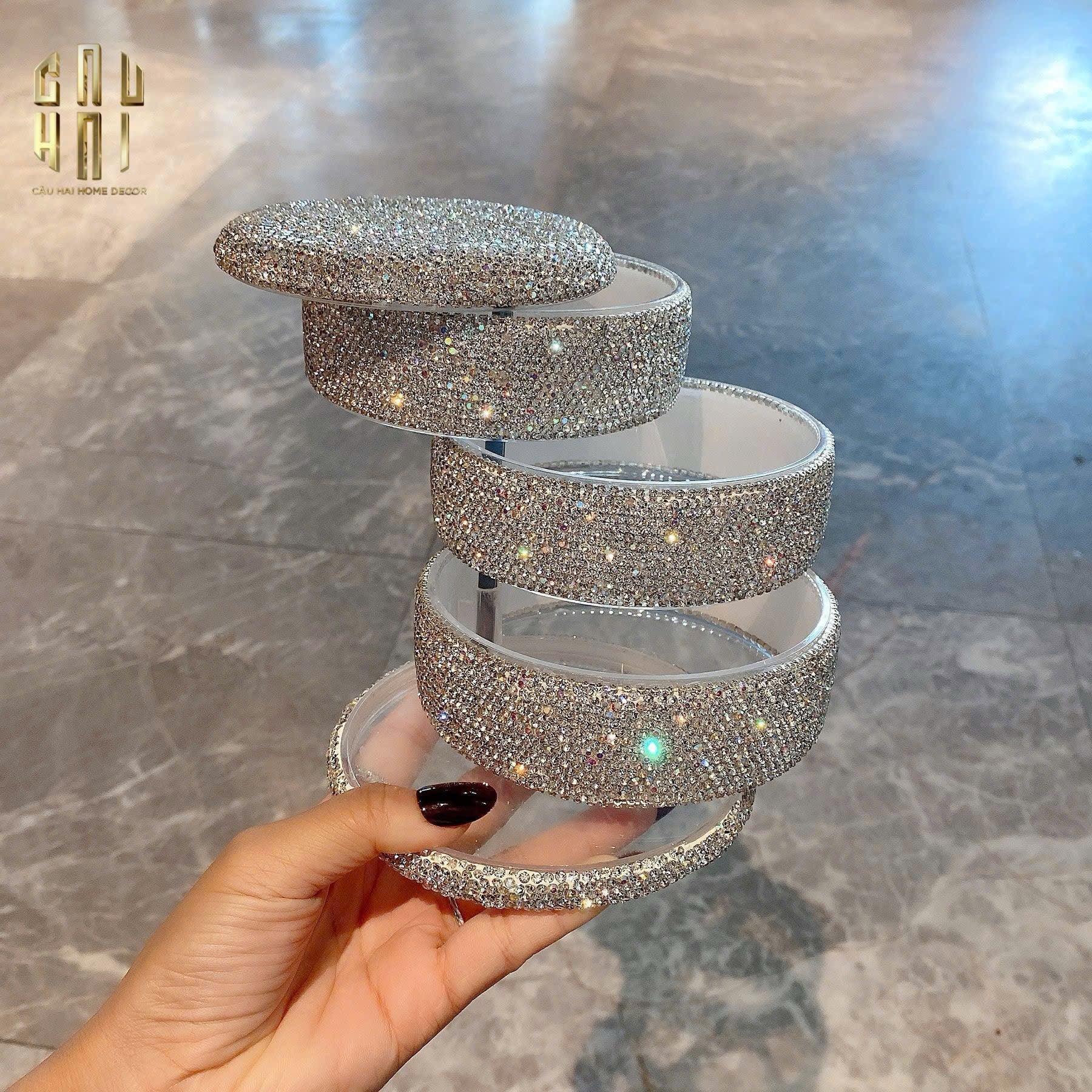 Haute Folie - Hộp Lưu Trữ 4 Tầng Carousel Diamond Bling Bling-CẬU HAI HOME DECOR