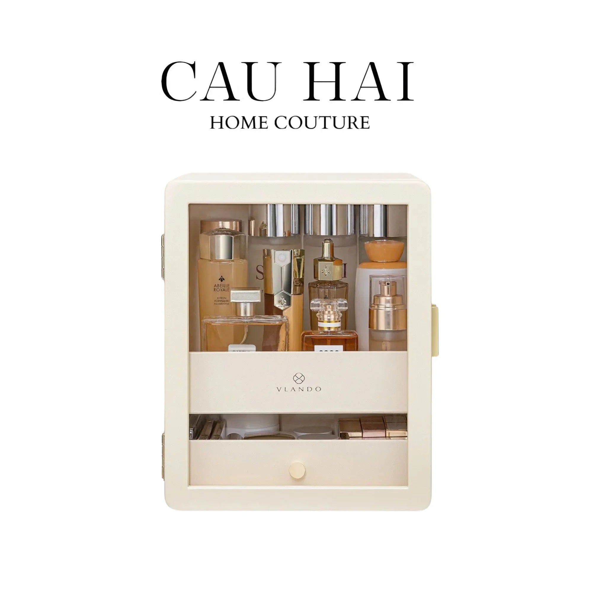 HAUTE FOLIE - HỘP MỸ PHẨM DA BEAUTY CLOSET-CẬU HAI HOME DECOR