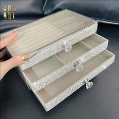 Haute Folie - Hộp Trang Sức 3-In-1 Diamond Bling Bling-CẬU HAI HOME DECOR