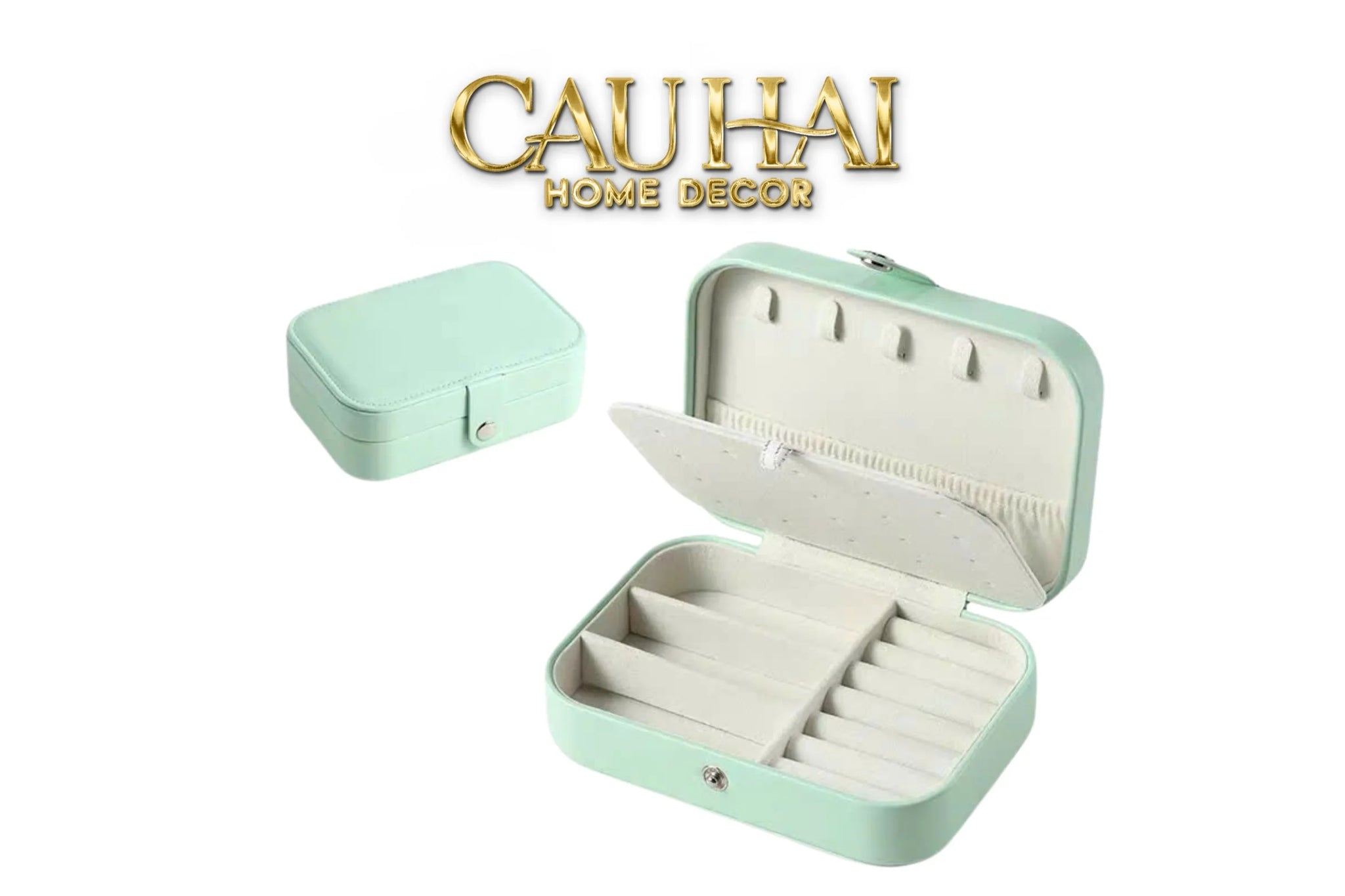 Haute Folie - Hộp Trang Sức Da Cyan Janet Jewelry Box-CẬU HAI HOME DECOR