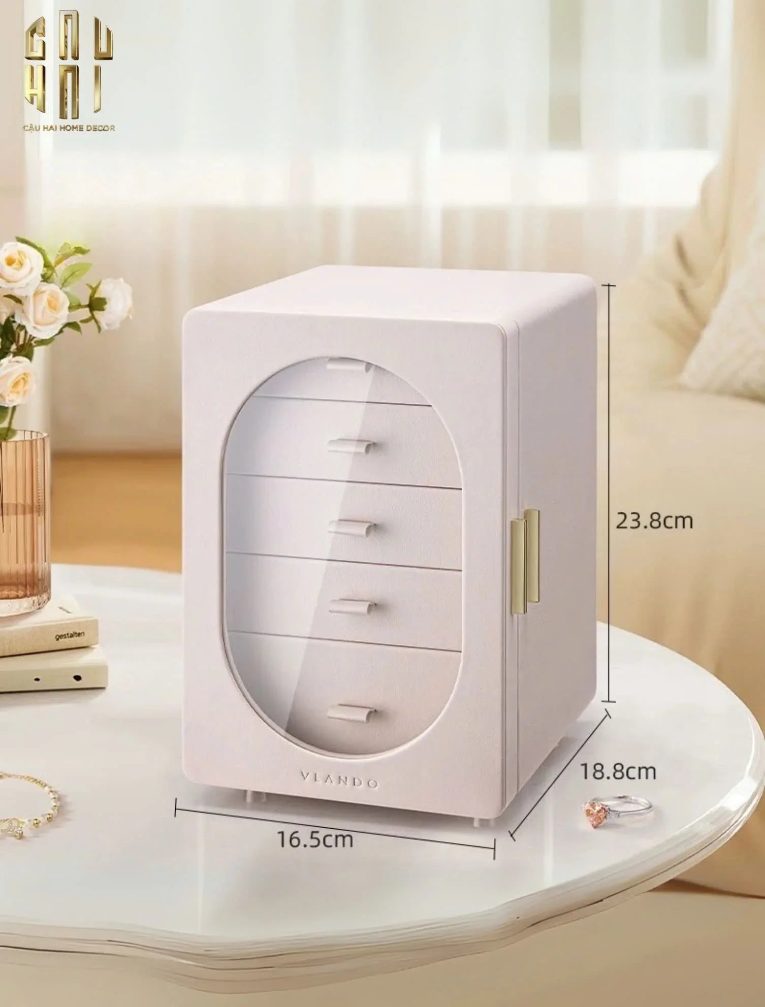 HAUTE FOLIE - HỘP TRANG SỨC JEWELRY PENTA - CLOSET-CẬU HAI HOME DECOR