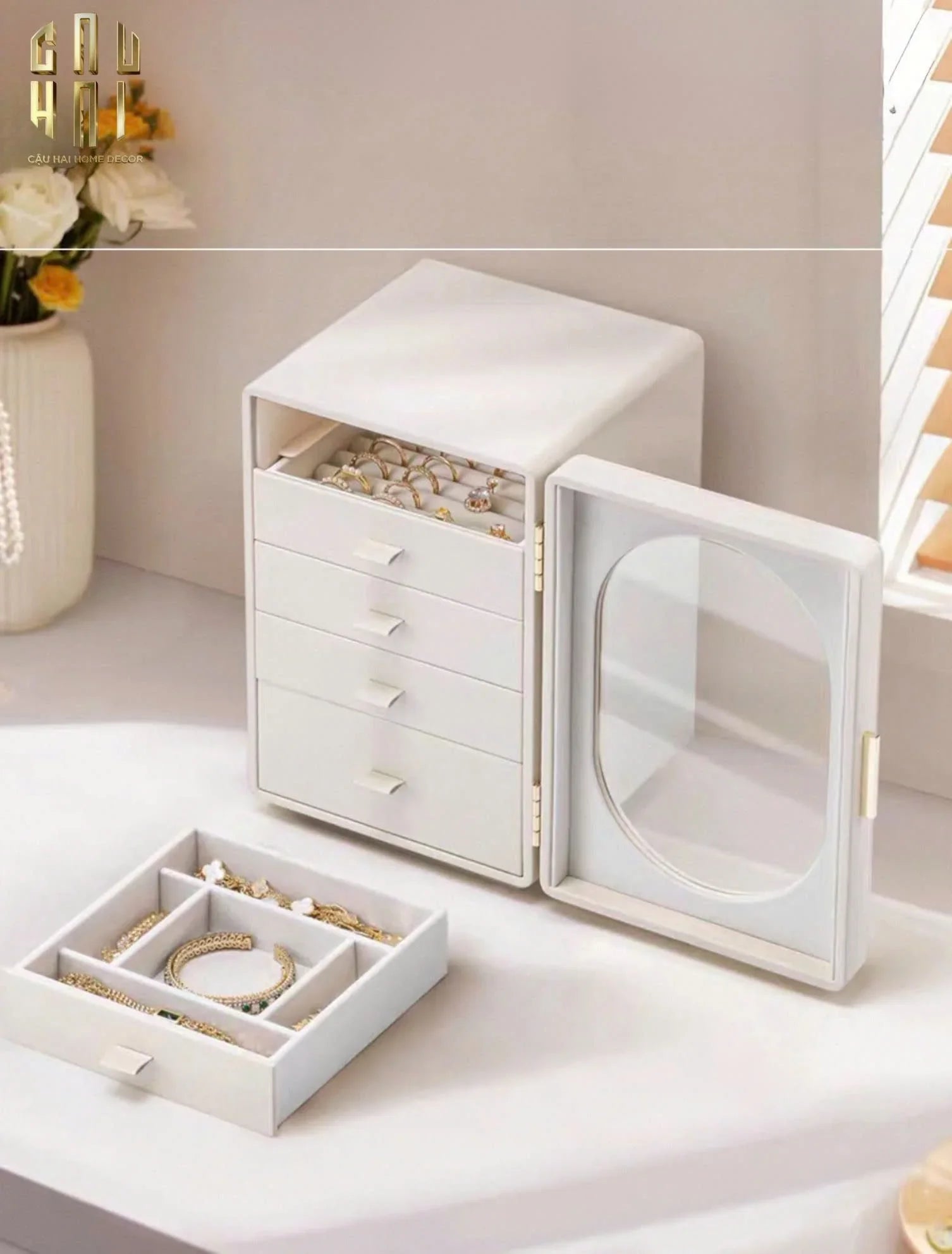 HAUTE FOLIE - HỘP TRANG SỨC JEWELRY PENTA - CLOSET-CẬU HAI HOME DECOR